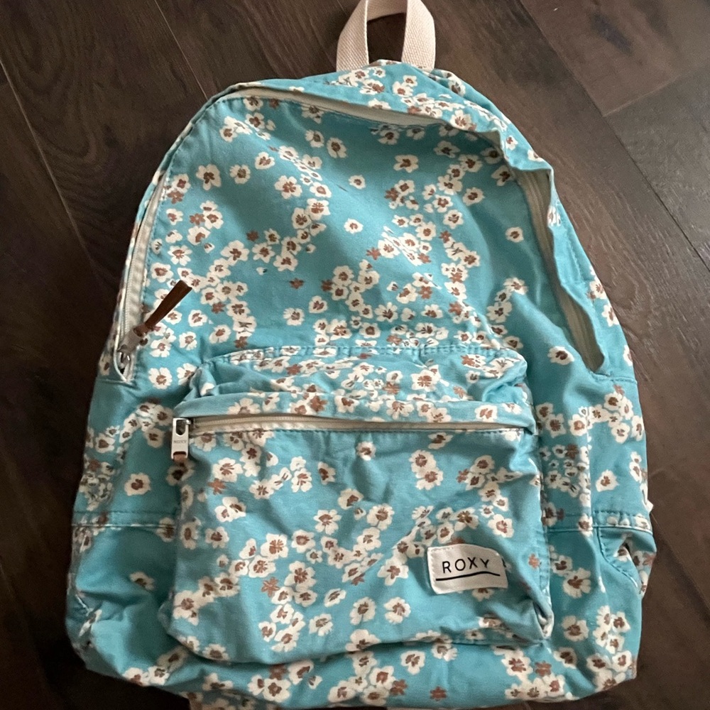 Roxy Light Blue Floral Backpack